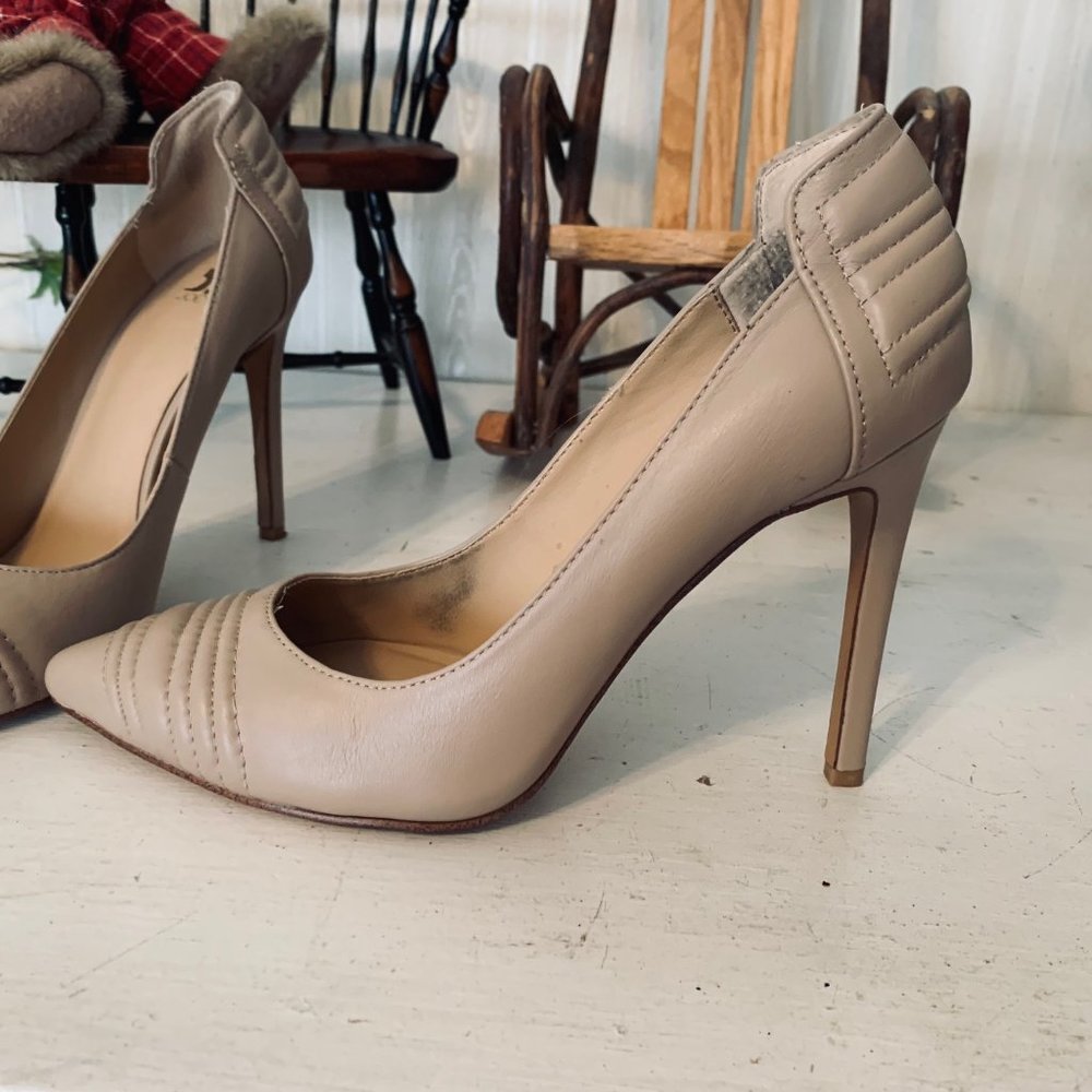 Joe's Taupe Pointed Toe Stiletto Pump Size 8 1/2